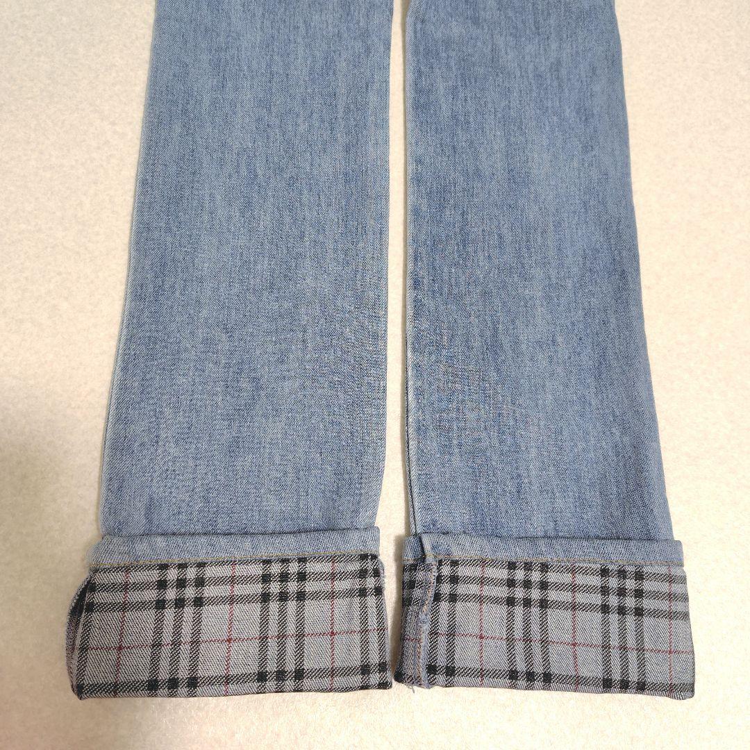 関税込 BURBERRY コットンデニムターンアップジーンズ EDWIN ジーンズ 505ZX 50sルーズストレートパンツ SELVAGE