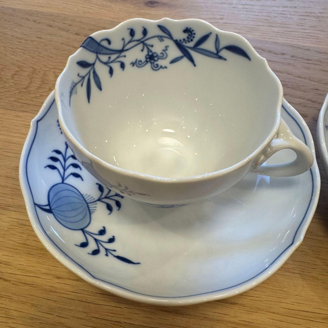 マイセンの「ブルーオニオン」シリーズのカップ＆ソーサー