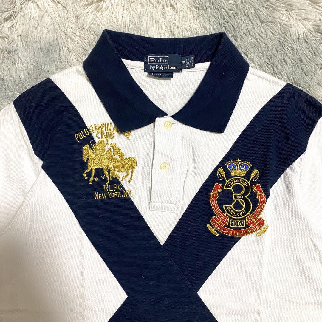 【希少】限定 ポロベア ＋ポニー刺繍 ポロラルフローレン ポロシャツ白 M相当 POLO RALPH LAUREN Ralph Lauren ラルフローレンボーイズ 総