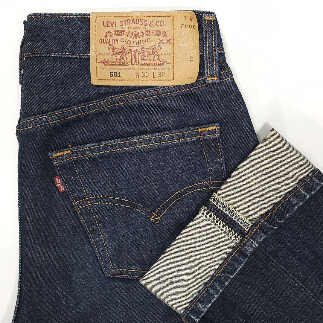 濃紺 90s リーバイス501 USA製 刻印501 W30