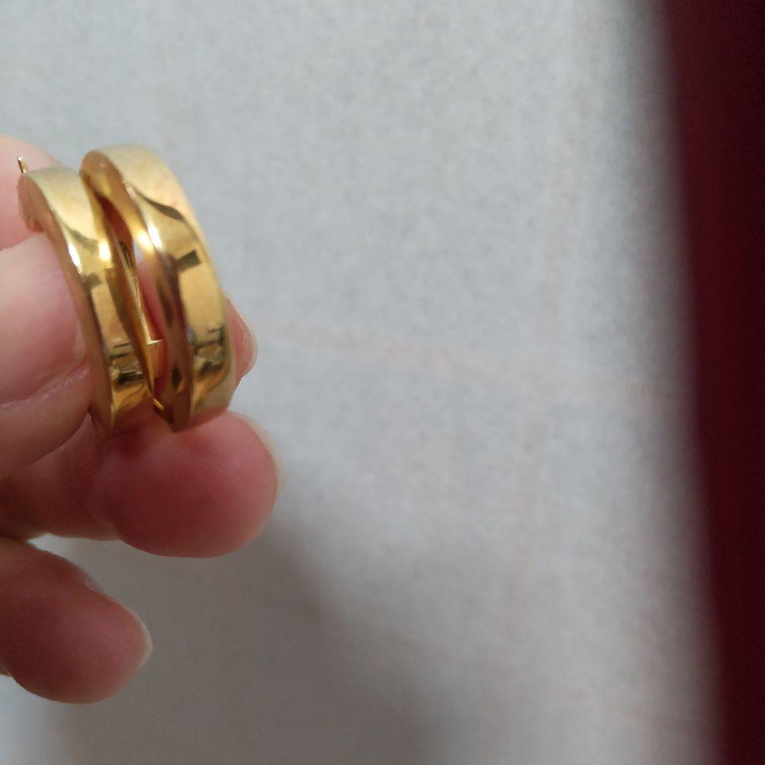 ホットマン セール ポパイ様】 k18 艶消しとツヤでデザインされた サイクルピアス アクセサリー