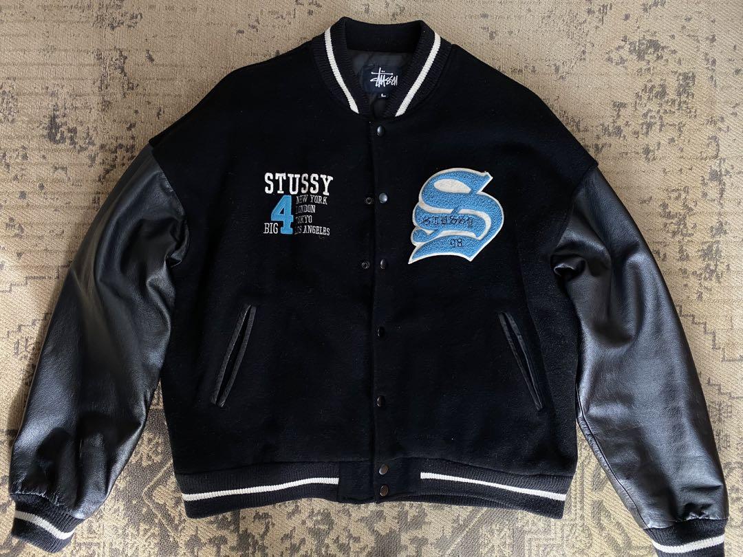 [？]90s Stussy Big 4 varsity jacket