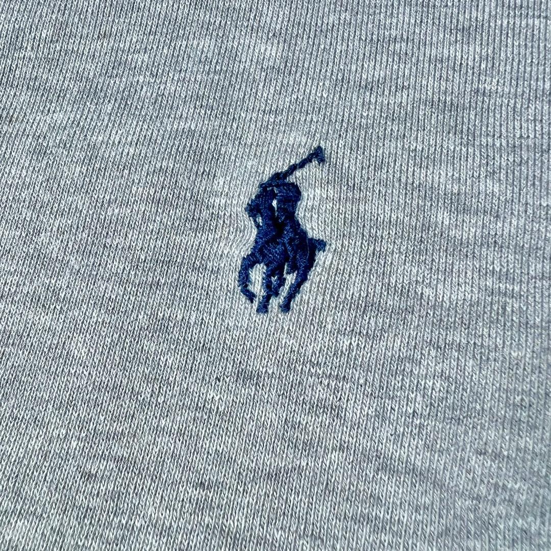 美品 ラルフローレン スウェット 刺繡ロゴ リブ袖 メンズ L相当 B1056