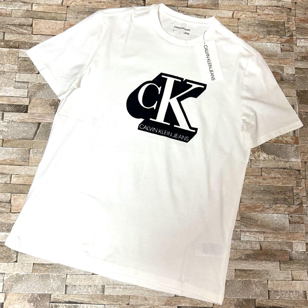 【新品】Calvin Klein カルバンクライン／デザインTシャツ カットソー