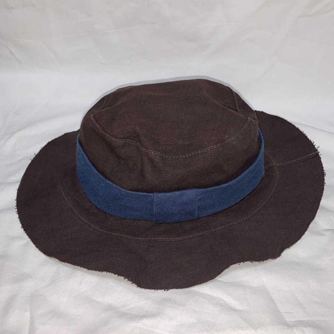 美品　45R フォーティファイブアール 麻世妙ダックコーティング ハット HAT
