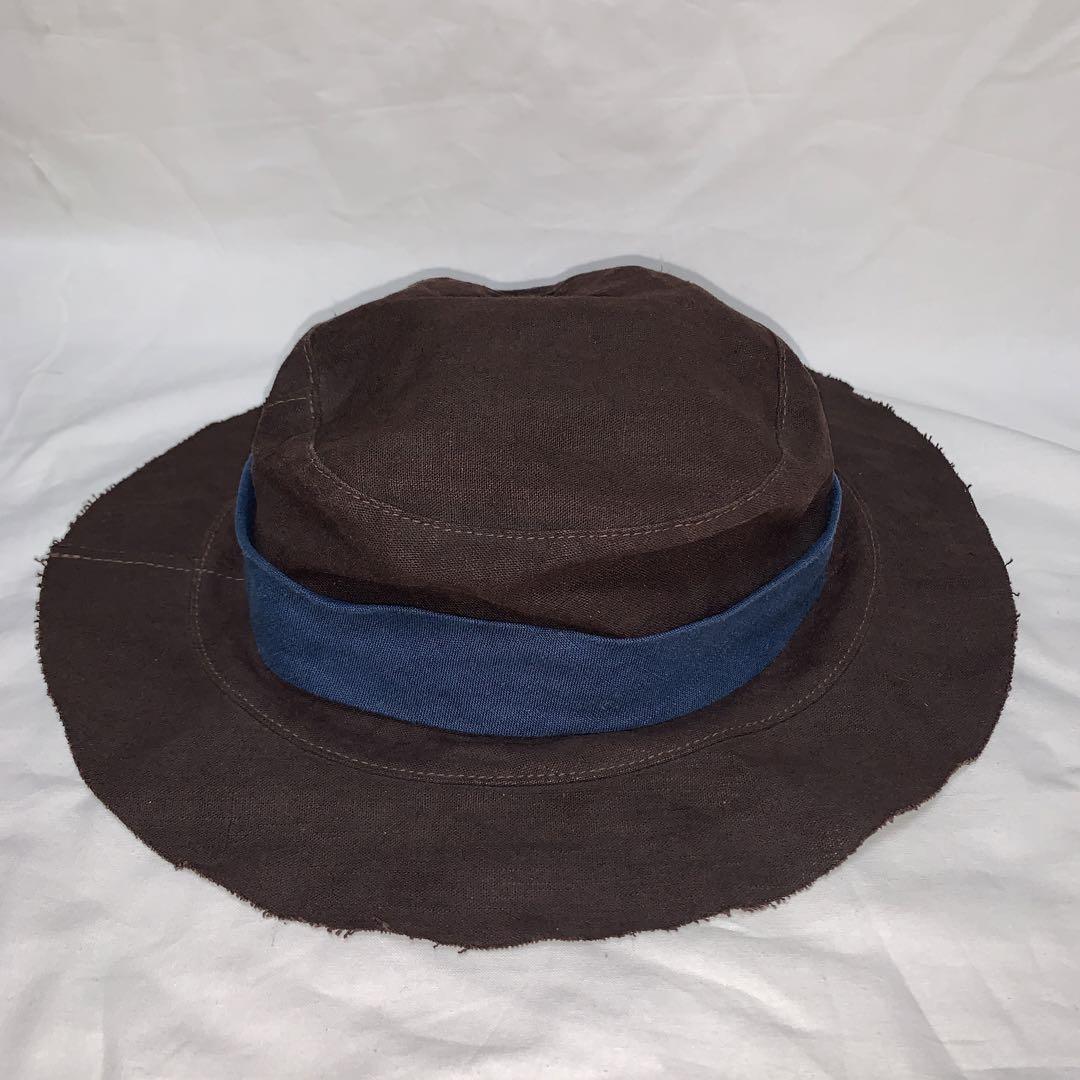 美品　45R フォーティファイブアール 麻世妙ダックコーティング ハット HAT