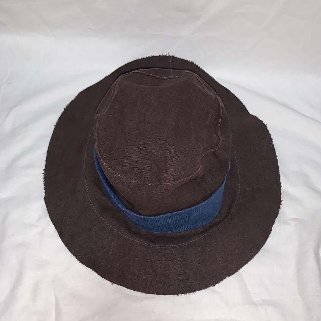 美品　45R フォーティファイブアール 麻世妙ダックコーティング ハット HAT