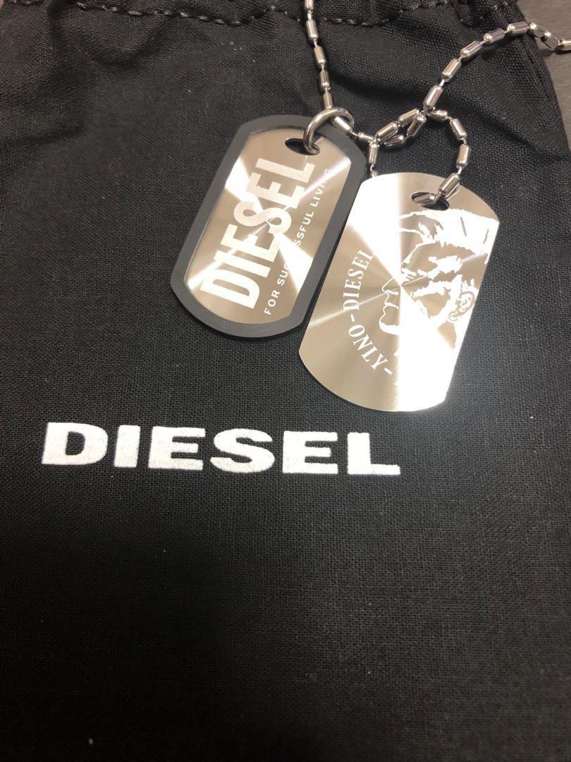 新品　DIESEL ネックレス ドッグタグDX0011040 シルバー/ブラック