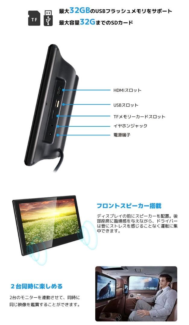 在庫処分品・未使用品 車載用モニター DVDプレイヤー 11.6インチ 大画面