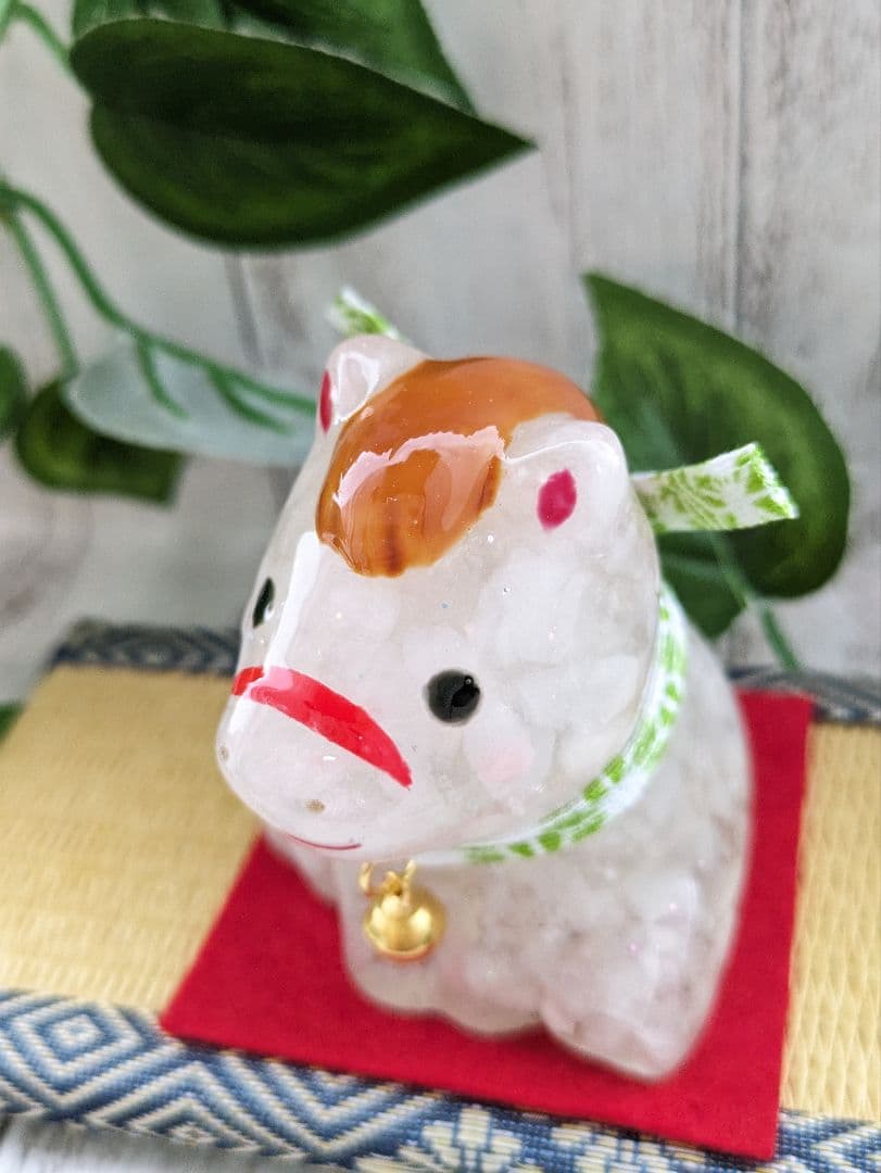 ❷白水晶の干支おうまちゃん形オルゴナイト☆ ❷白水晶の干支おうまちゃん形オルゴナイト☆