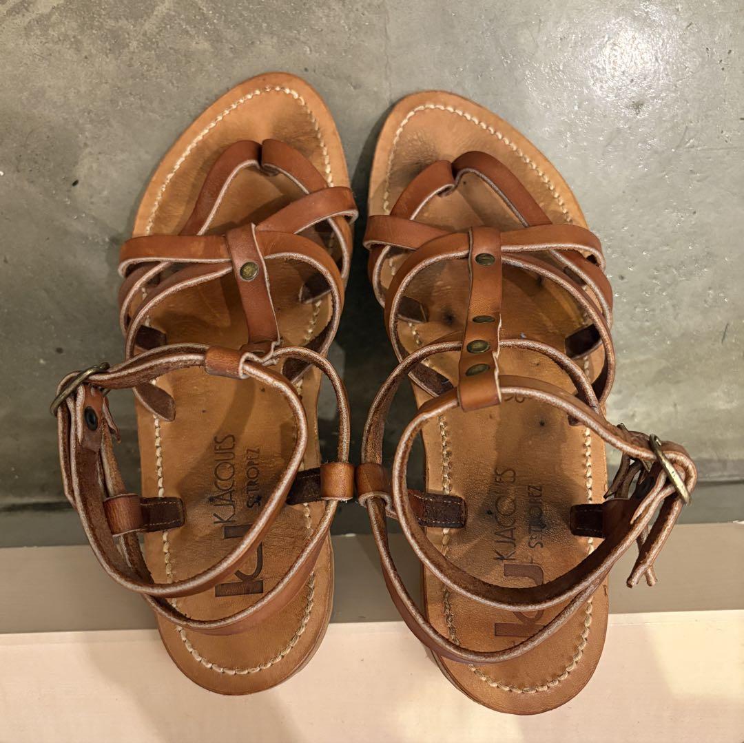 美品 K.JACQUES レザーサンダル 42 - メルカリ