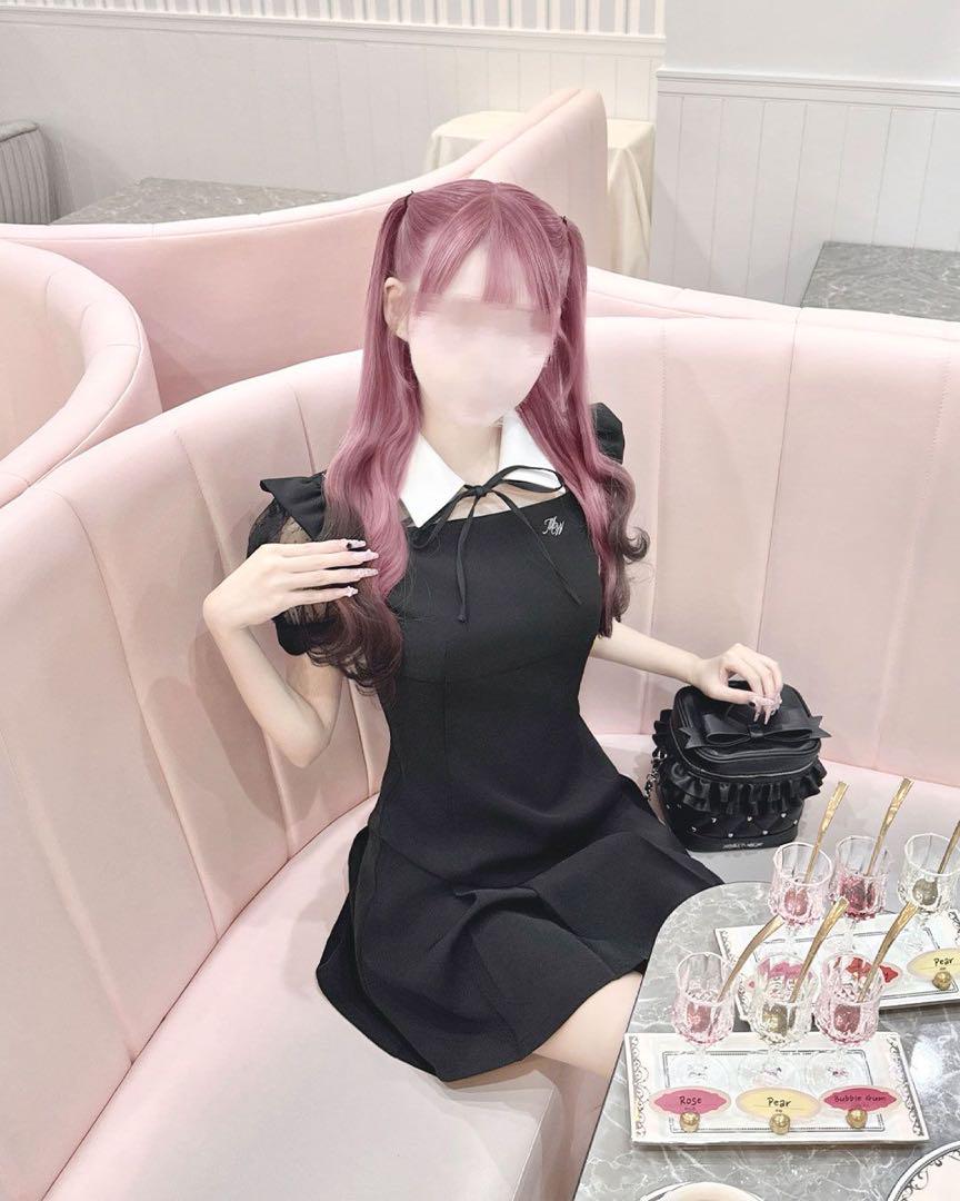ハニーミュウ HONEYMEW ドットチュールカラーワンピース