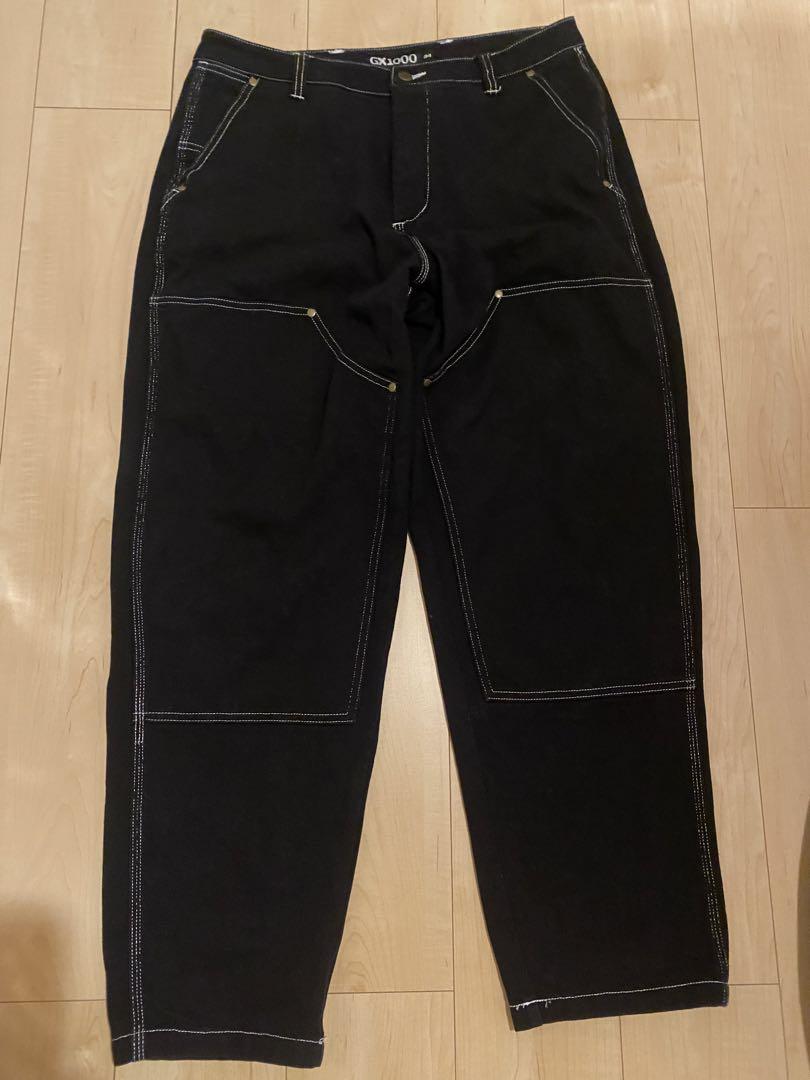 GX1000 ダブルニー ペインターパンツ 32 GX1000 DOUBLE KNEE PANT / BLACK (ジーエックスセン ダブルニー