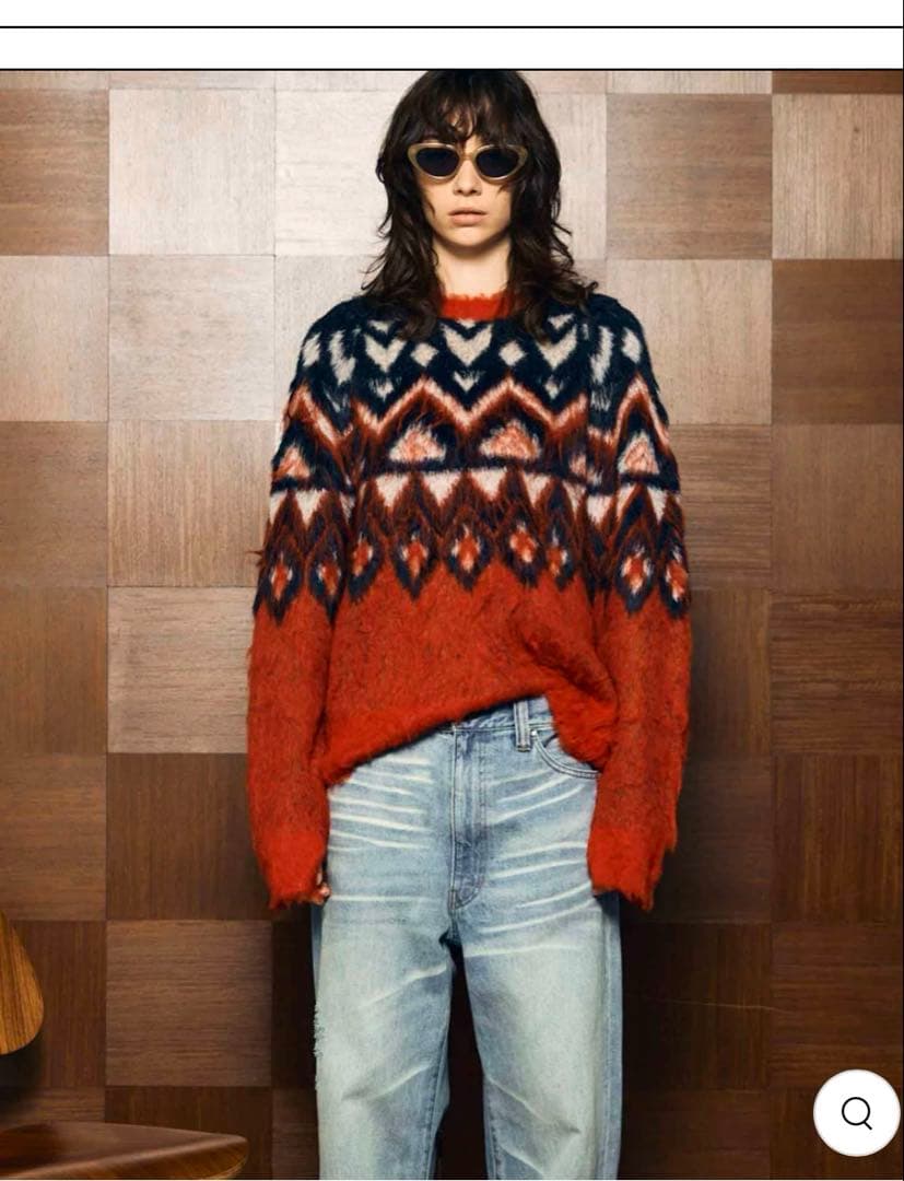 Fair Isle Shaggy Mix Jacquard Pullover