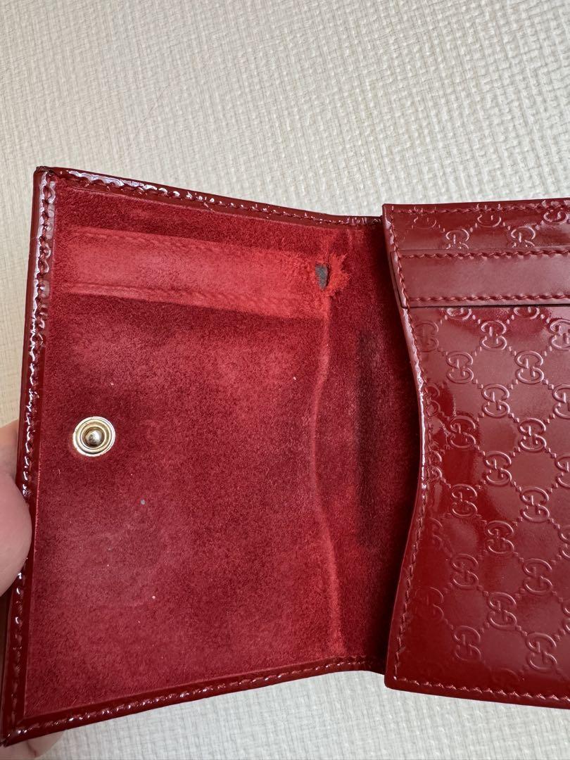 GUCCI 赤 レザー ノートカバー GGパターン GUCCI 赤 レザー ノートカバー GGパターン