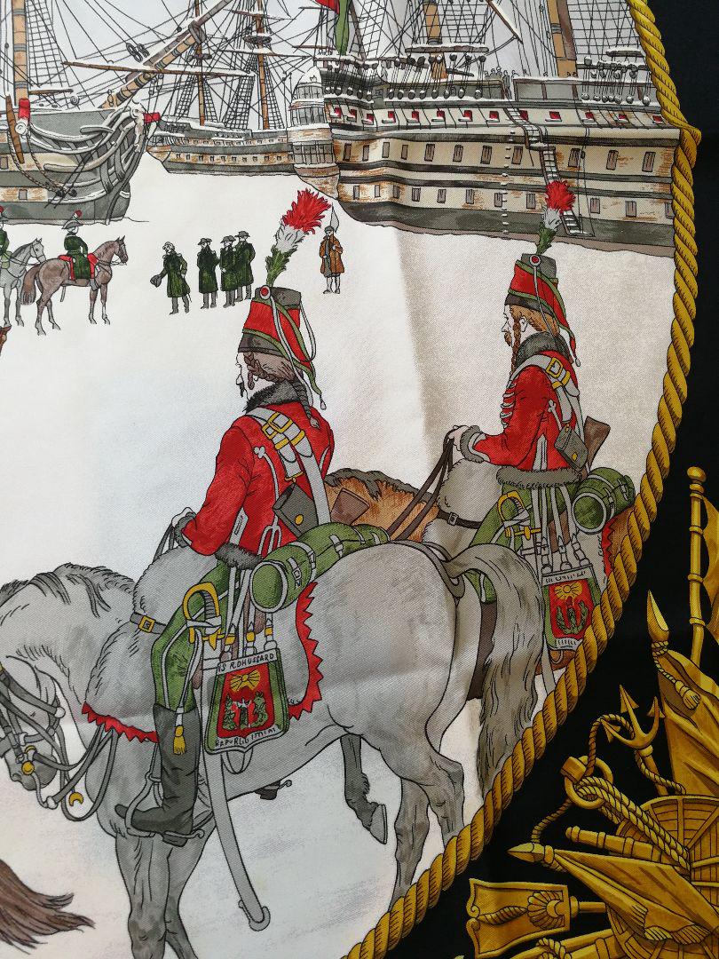 エルメス　HERMES　スカーフ　カレ90　海と騎兵隊