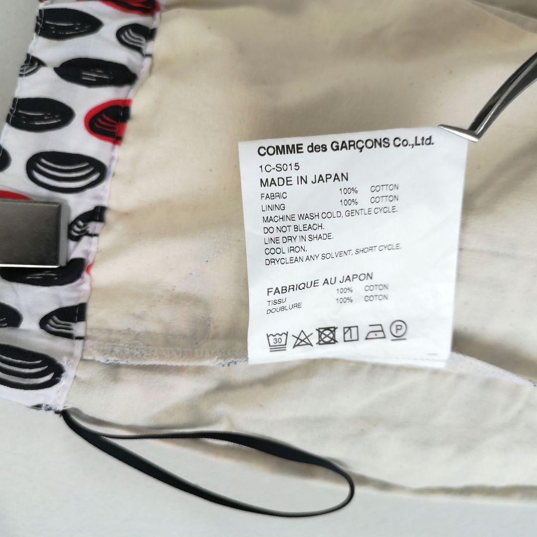 美品 BLACK COMME des GARCONS 総柄タックフレアスカート