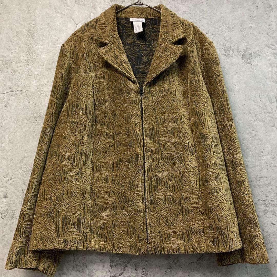 高級品市場 ☆US古着☆vintage【ゴブラン ジャケット/ブルゾン デザイン ジャケット・アウター