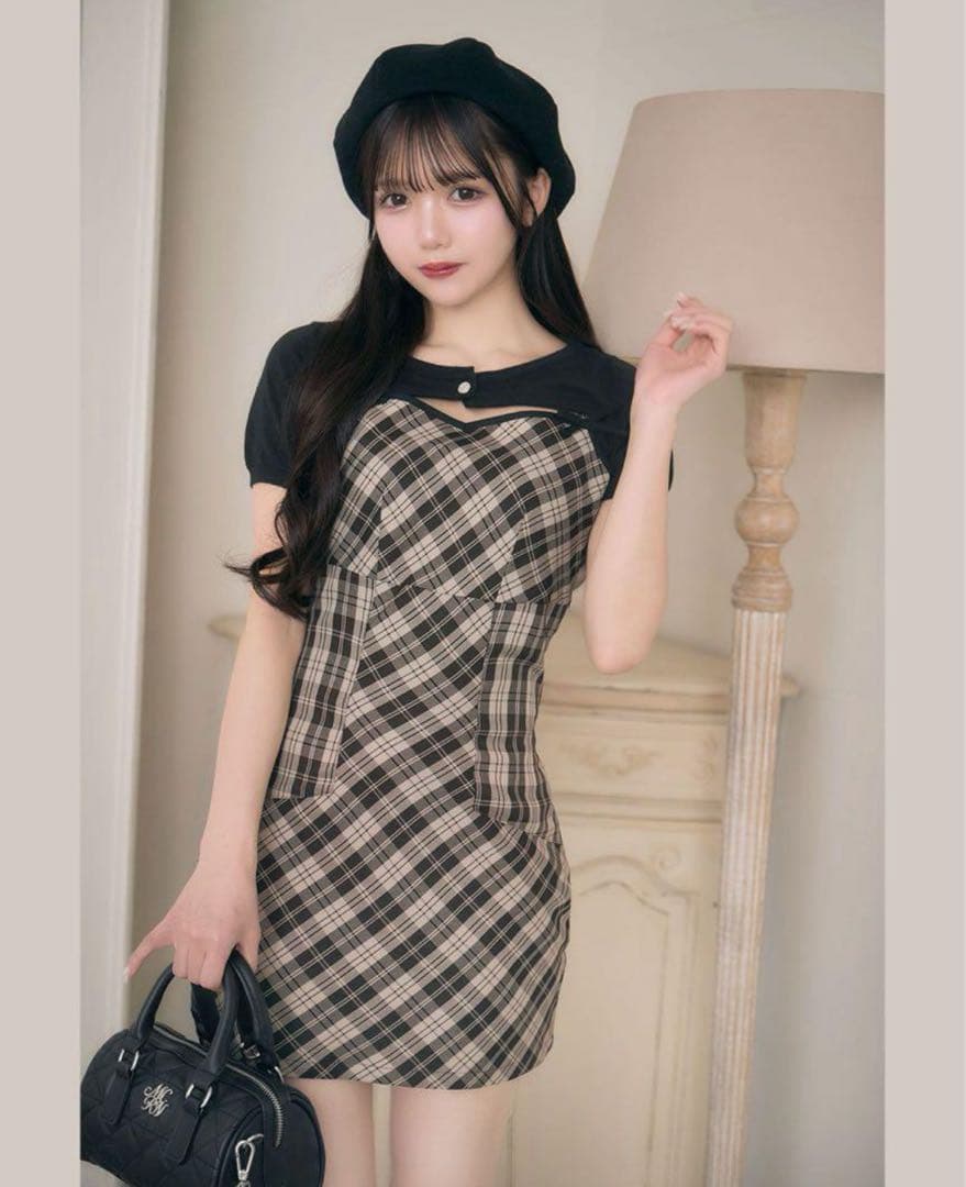 ミシェルマカロン リボンキャミワンピアンサンブル