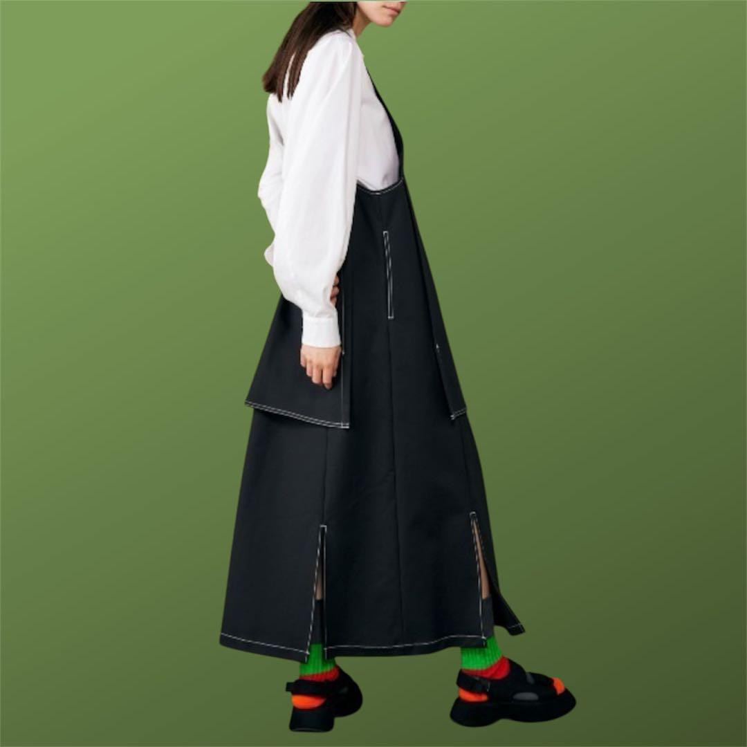 美品✨ナゴンスタンス　24SS レイヤードライク デイリージャンパースカート