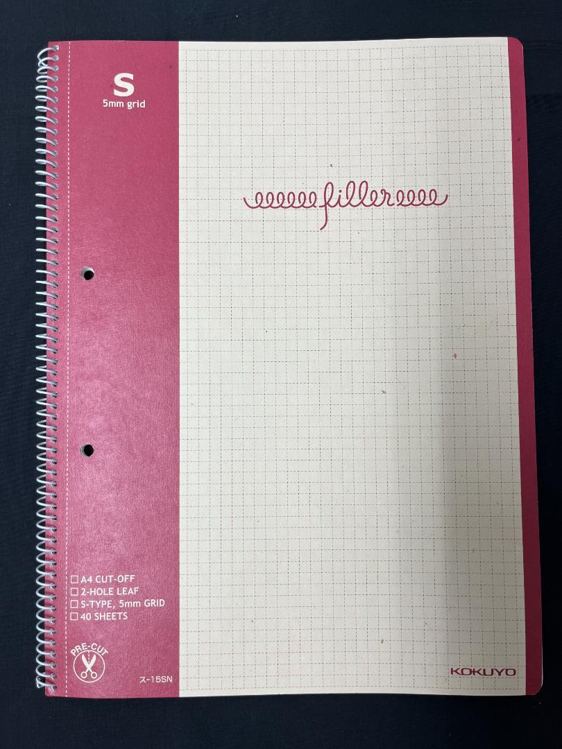 【未使用品】コクヨ_フィラーノート再生紙_A4_5mm方眼罫40枚×10冊セット
