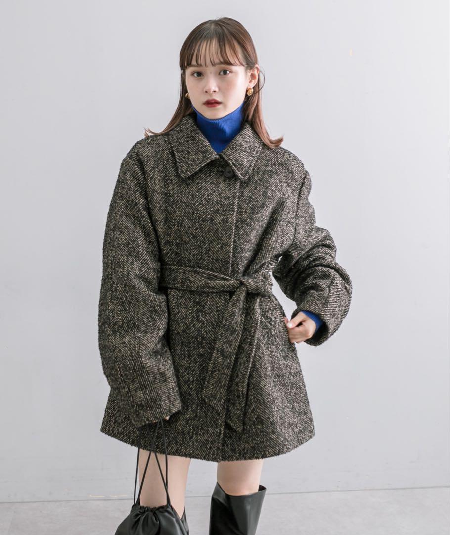 MURUA ジャカードダブルミドルコート ジャカードダブルミドルコート（その他アウター）｜MURUA