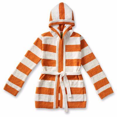 【新品】カシウェア ストライプコート/オレンジMサイズ