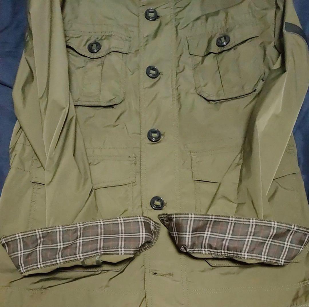 BURBERRY BLACK LABELオリーブ ミリタリージャケット