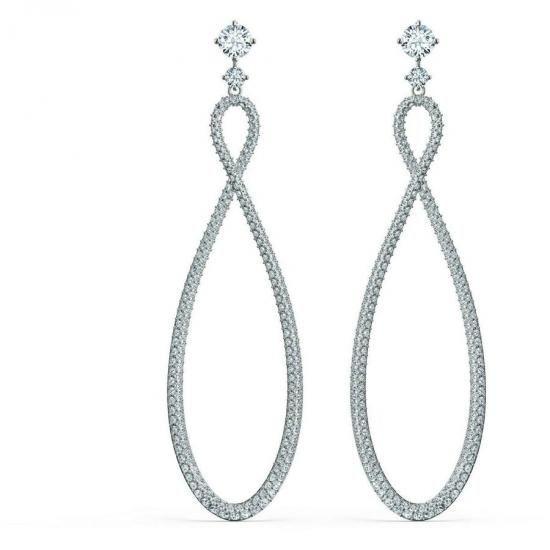 証明書 新品 SWAROVSKI Infinity ピアス スワロフスキー