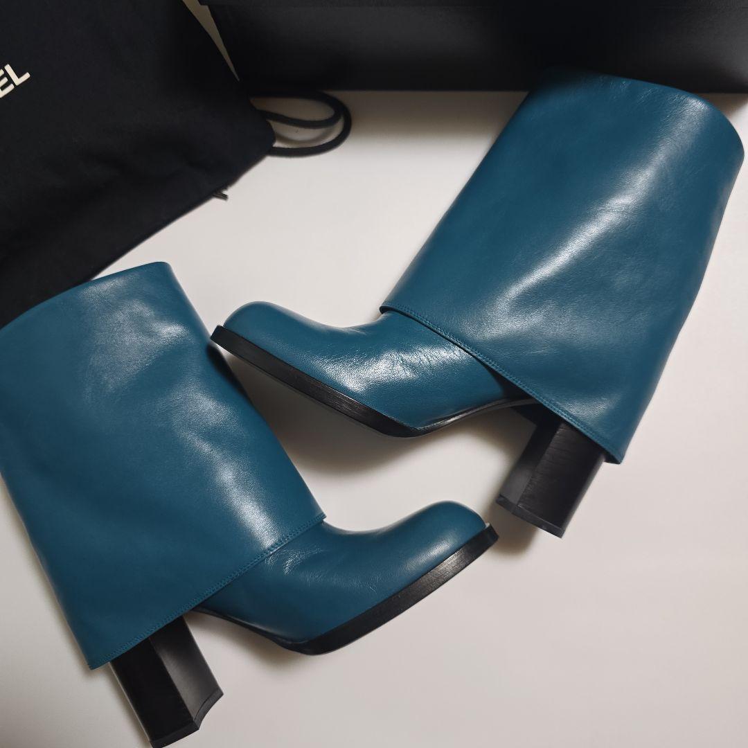 ■CHANEL■シャネル■ブーティ✨ブーツ 箱・袋付■未使用品■ミント✨ブルー✨ ■CHANEL■シャネル■ブーティ✨ブーツ 箱・袋付■未使用品■ミント✨ブルー✨