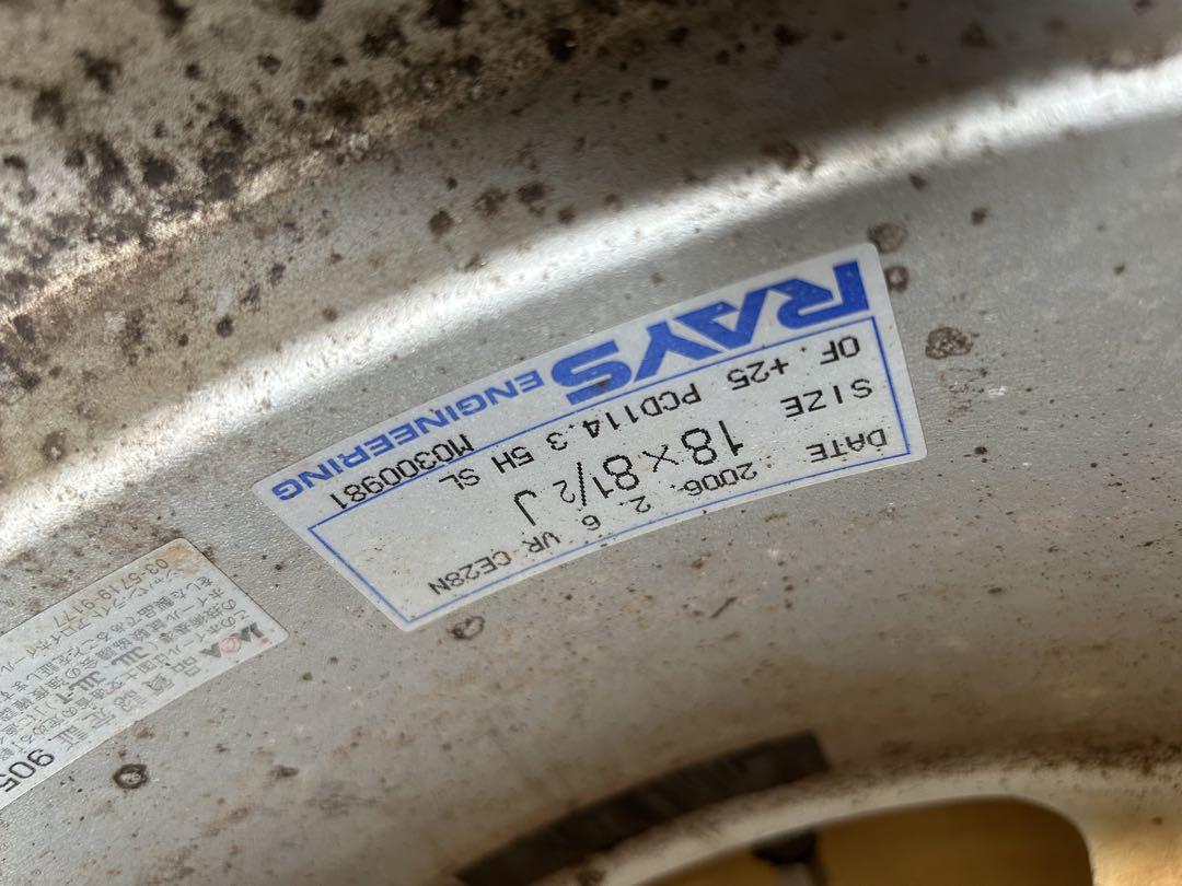 に*う様 RAYS VOLK RACING 18 8.5j ET25 5h114