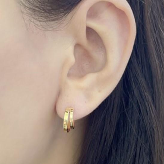 2連フープピアス