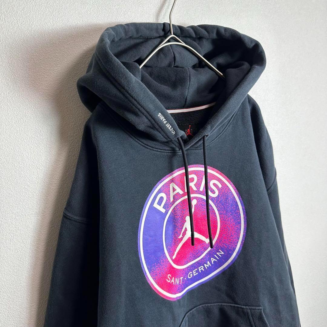 NIKE JORDAN PSG コラボ　パーカー　スウェット　ロゴドン　Lサイズ