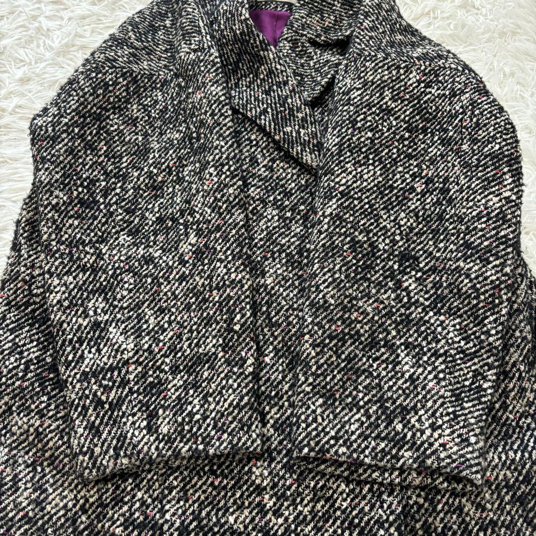 美品】ロペマドモアゼル ツイード ウールモッサ ダブルブレスト