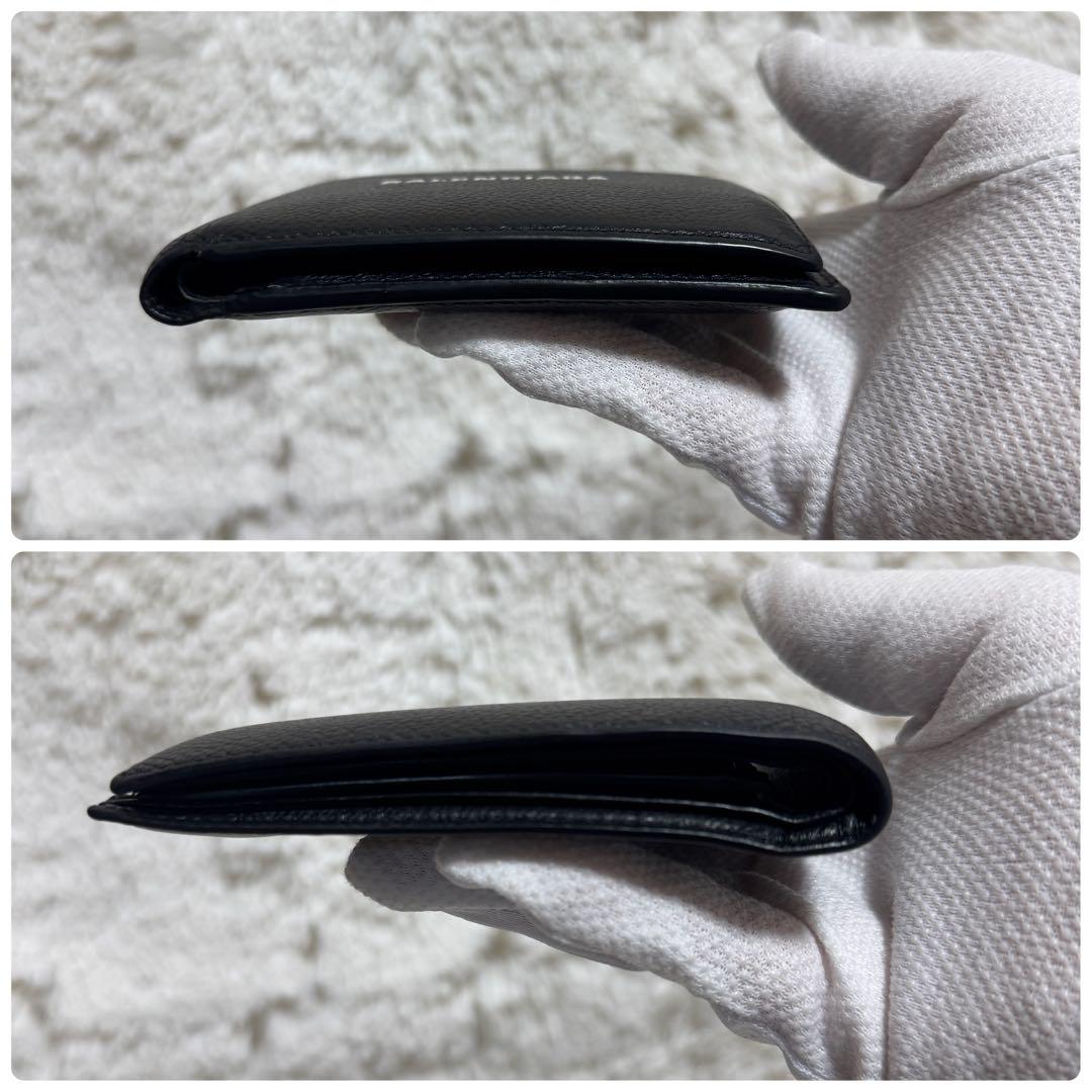 【良品】BALENCIAGA バレンシアガ 二つ折り財布 ブラック