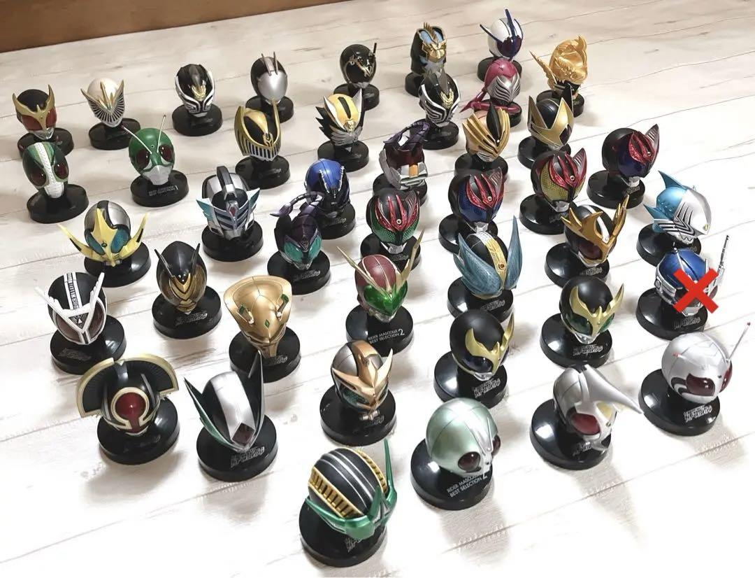 仮面ライダー ライダーマスクコレクション 41個   発光台座2個