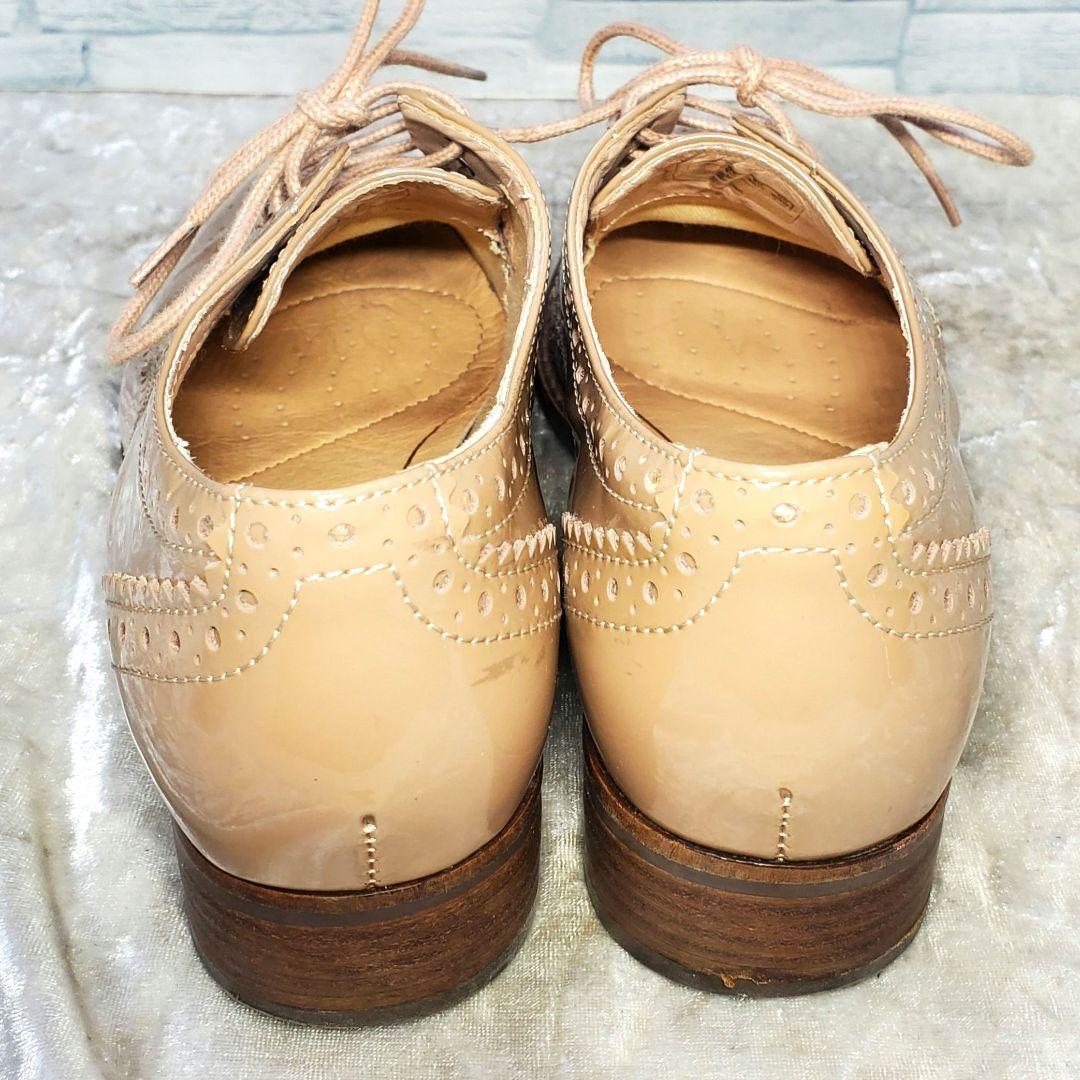 豪華 エナメル 革靴 22cm クラークス Clarks 茶系 ドレス ビジネス 靴
