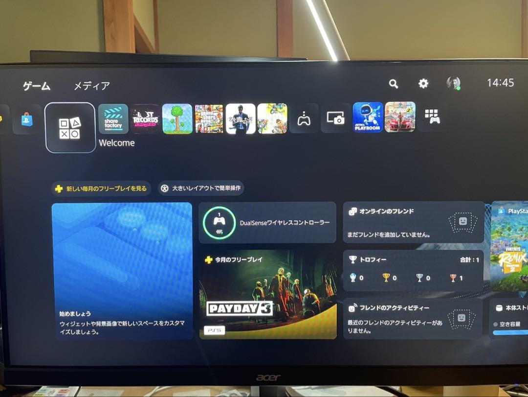 ACER モニター　QG271 27インチ