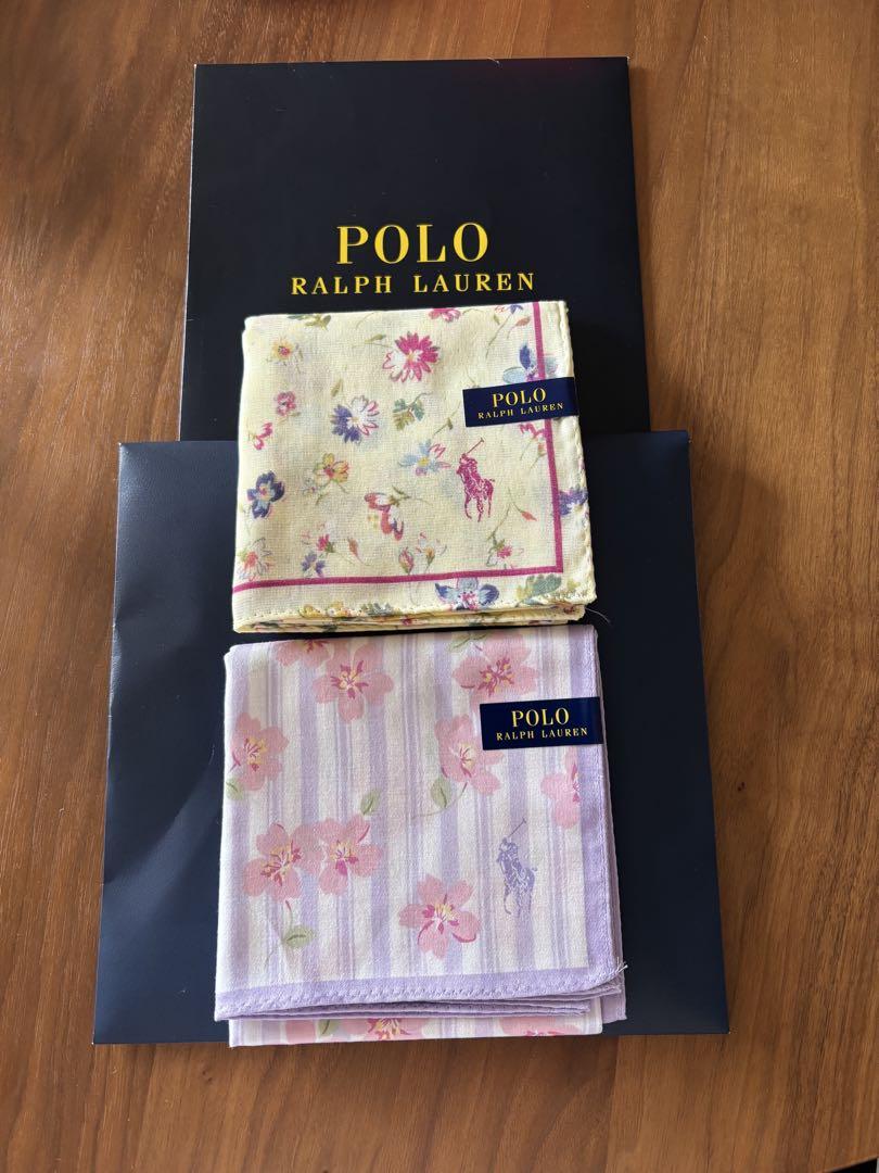 新品未使用 Polo Ralph Lauren 花柄ハンカチ 水色 - メルカリ