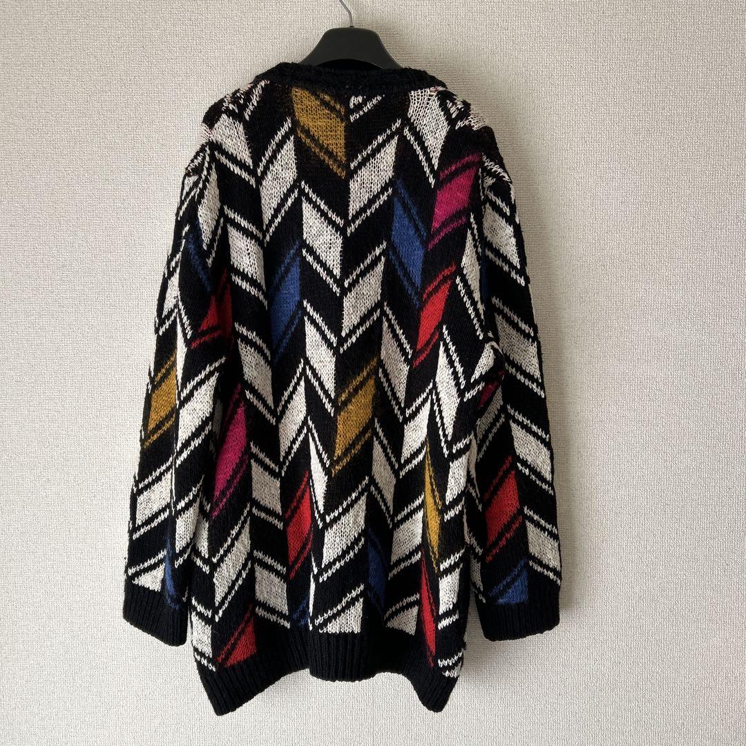SAINTLAURENTサンローランパリ　モヘア　インターシャカーディガンXXL