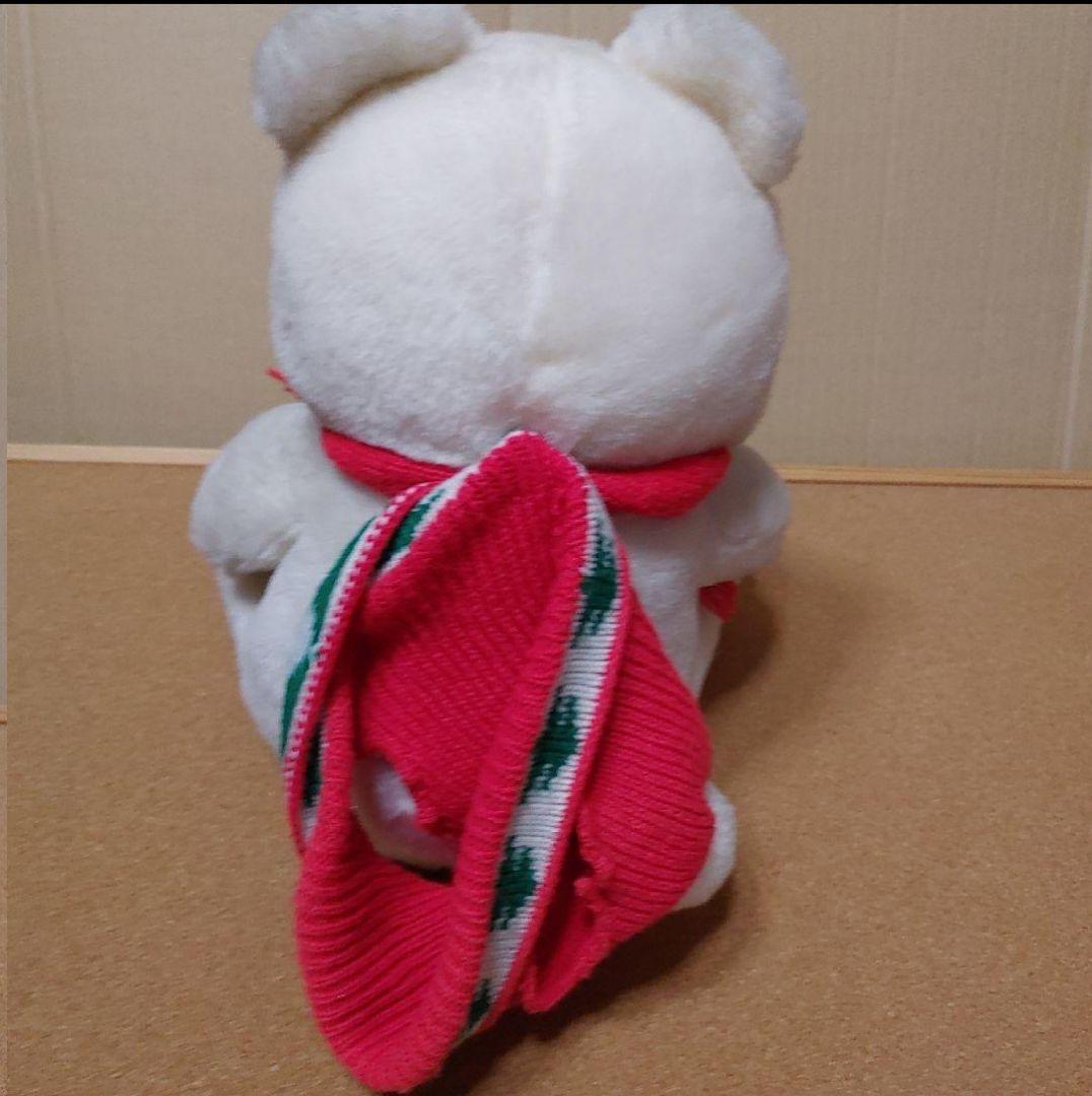 SANTA BEAR シロクマ 白熊 ぬいぐるみ ヴィンテージ レトロ
