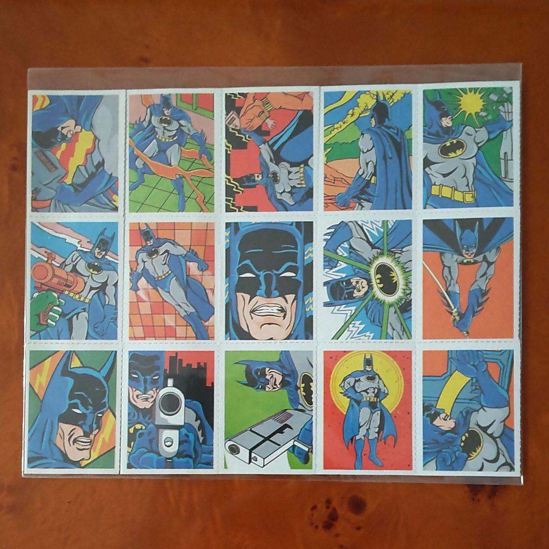 米国ヒーロー】漫画版バットマン15面めんこシート 昭和めんこ