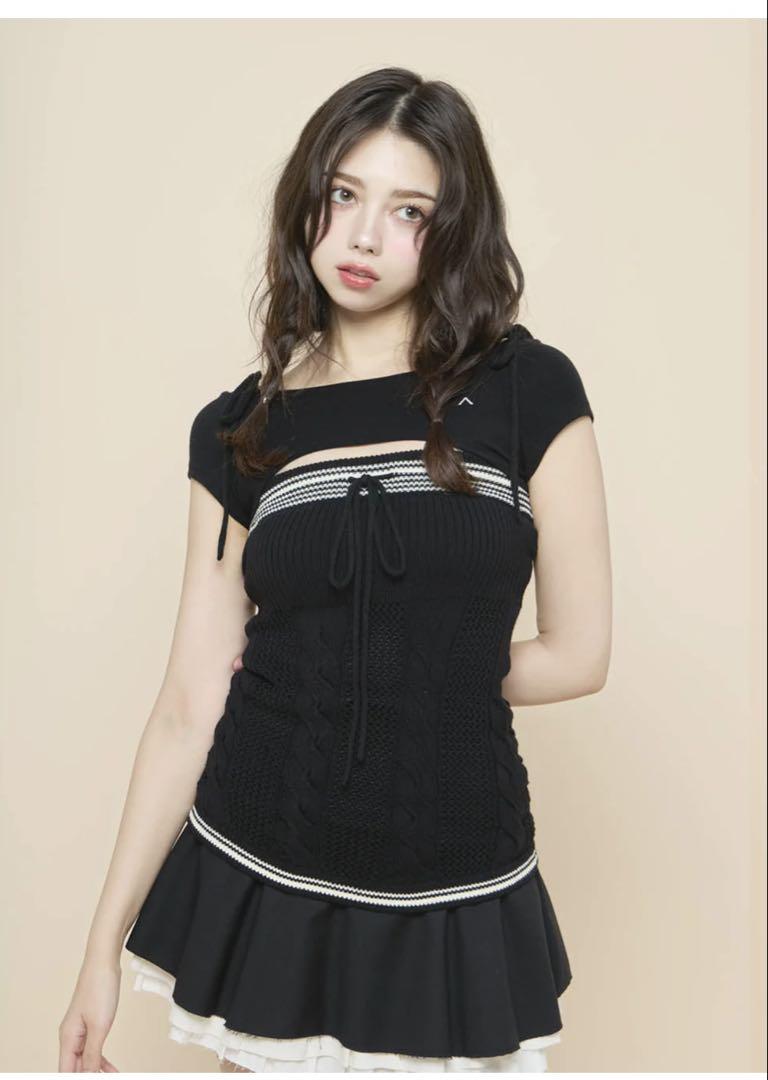 トップス Kitty cable knit tops