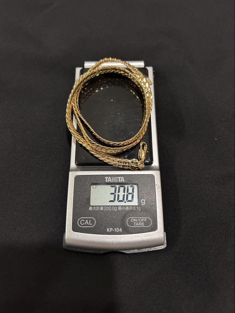 遺品整理】750 ITALY 刻印あり ゴールドネックレス 32g 整理品Ω