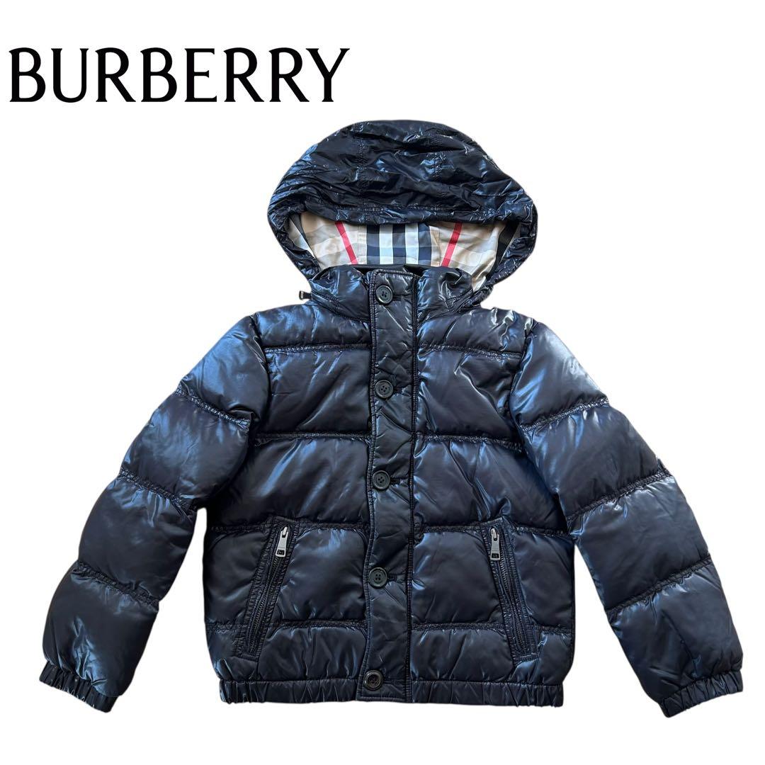 Burberry ノバチェック柄裏地 ダウンジャケット フード付き キッズ110cm BURBERRY