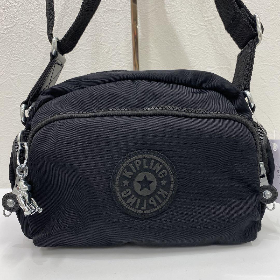●8607 Kipling キプリング ショルダーバッグ ブラック系 レディース