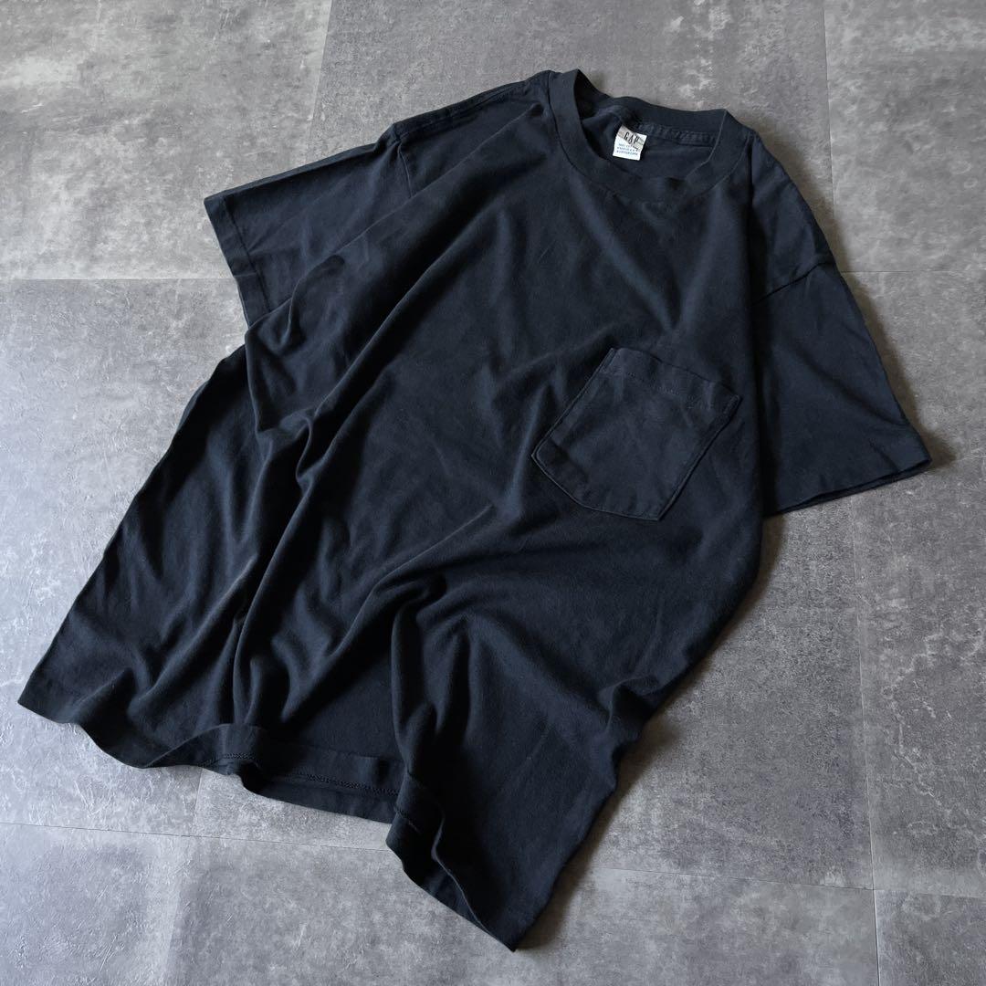 90s OLD GAP USA製 ポケットTシャツ 無地 L相当 黒 A323 - メルカリ