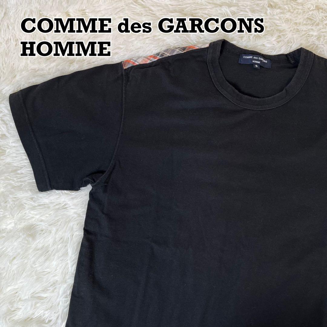 COMME des GARCONS HOMME Tシャツ チェック柄 ブラック