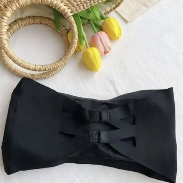 299円 【超歓迎】 ベアトップ ノンワイヤー カップ付き 白黒 2枚セット 299円 【超歓迎】 ベアトップ ノンワイヤー カップ付き 白黒 2枚セット