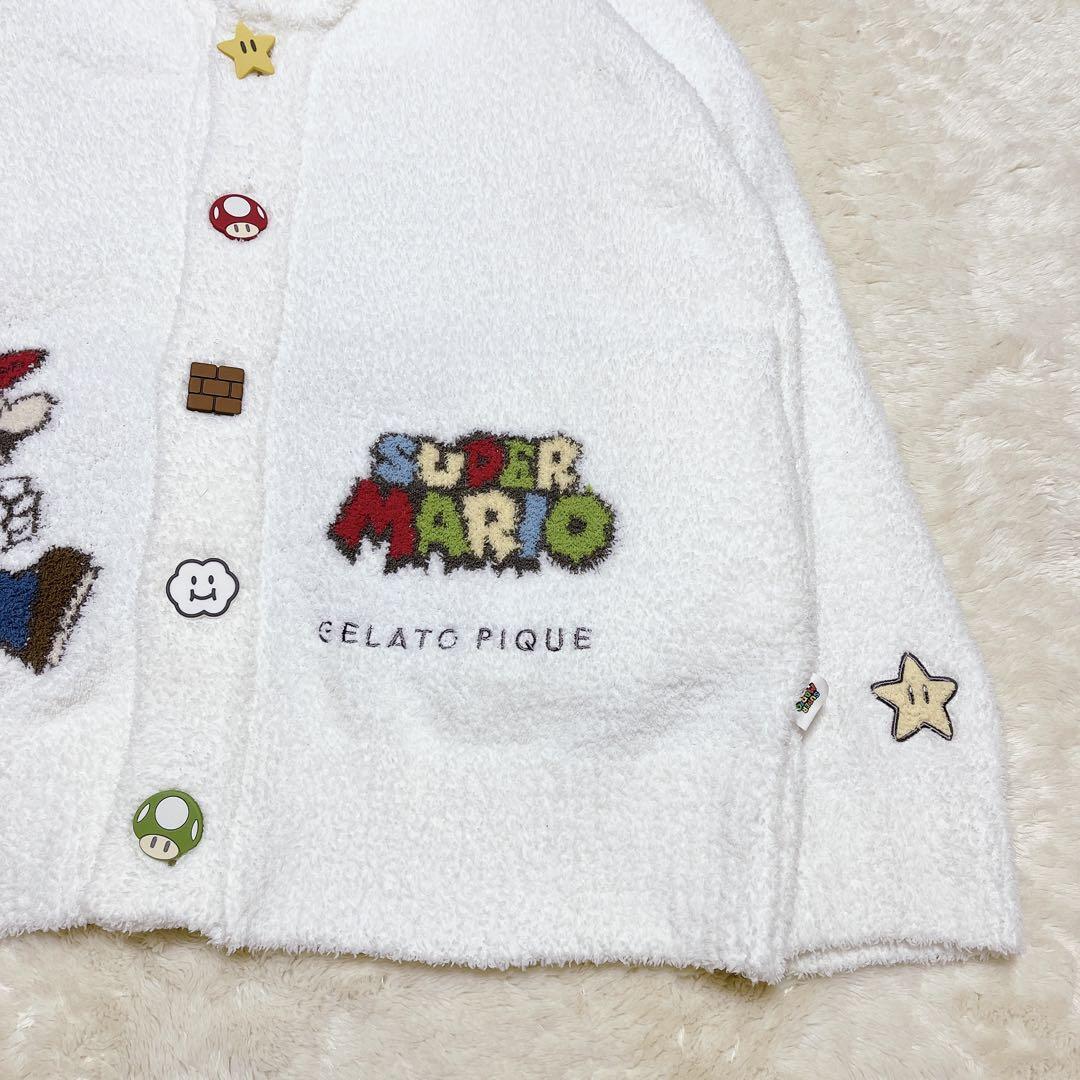 ✨希少美品✨ジェラートピケ スーパーマリオ ジャガードショールカーディガン